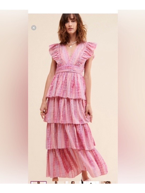 SAYLOR Dresses & Skirts - Saylor Stefania Pink Tiered Maxi Dress REVOLVE